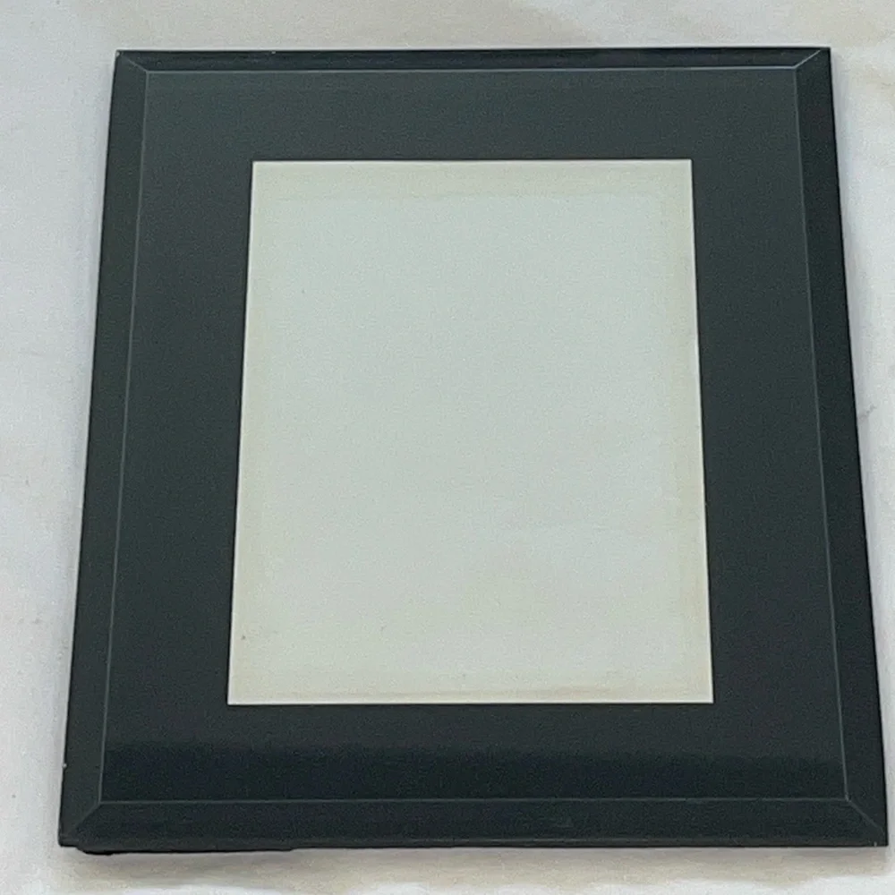 Onyx Gray Black Charcoal Glass Reflective Rectangle Picture Frame Home Decor